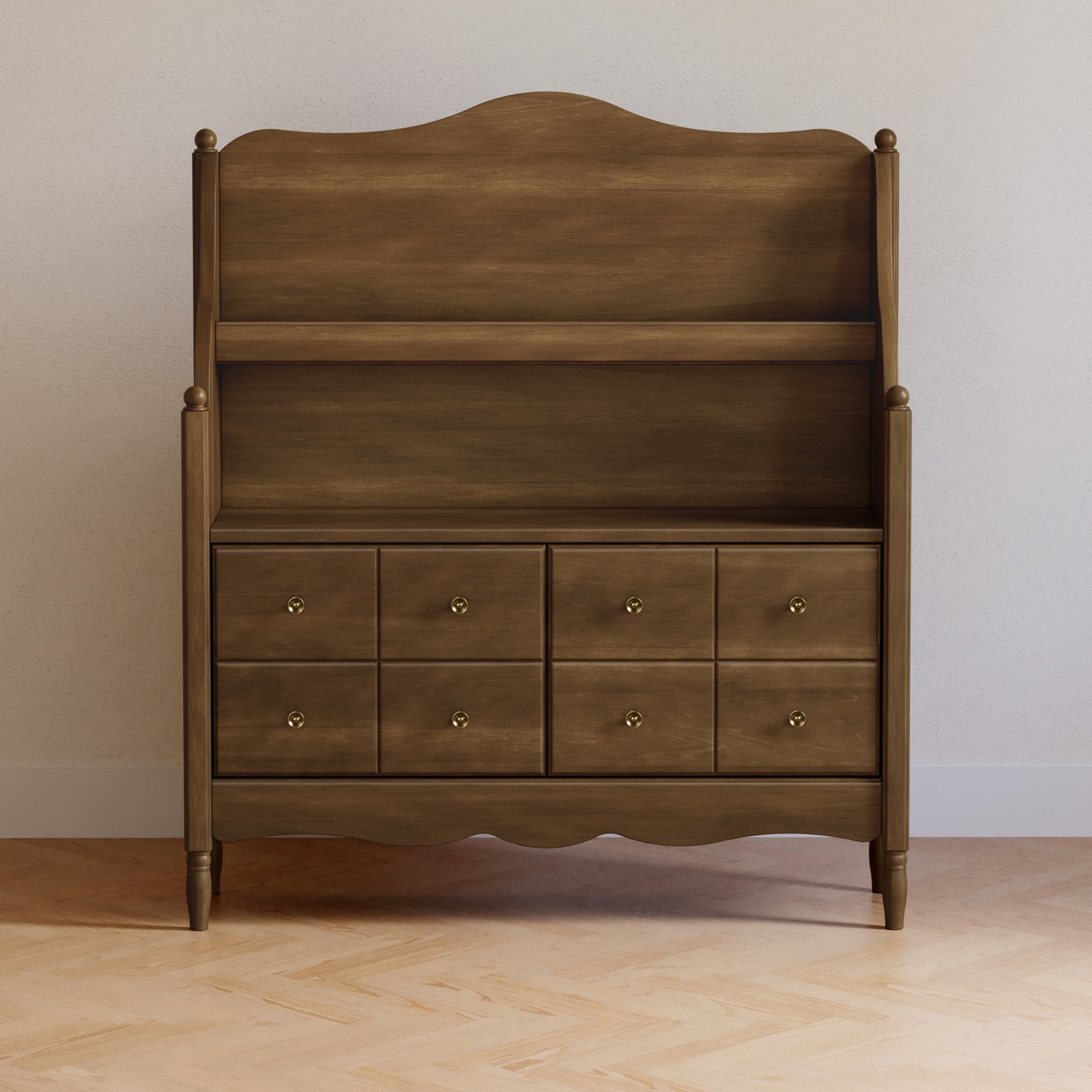 M7109NL,Namesake Kids,Liberty Library Hutch in Natural Walnut