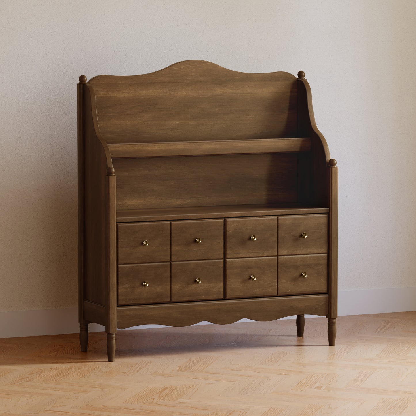 M7109NL,Namesake Kids,Liberty Library Hutch in Natural Walnut