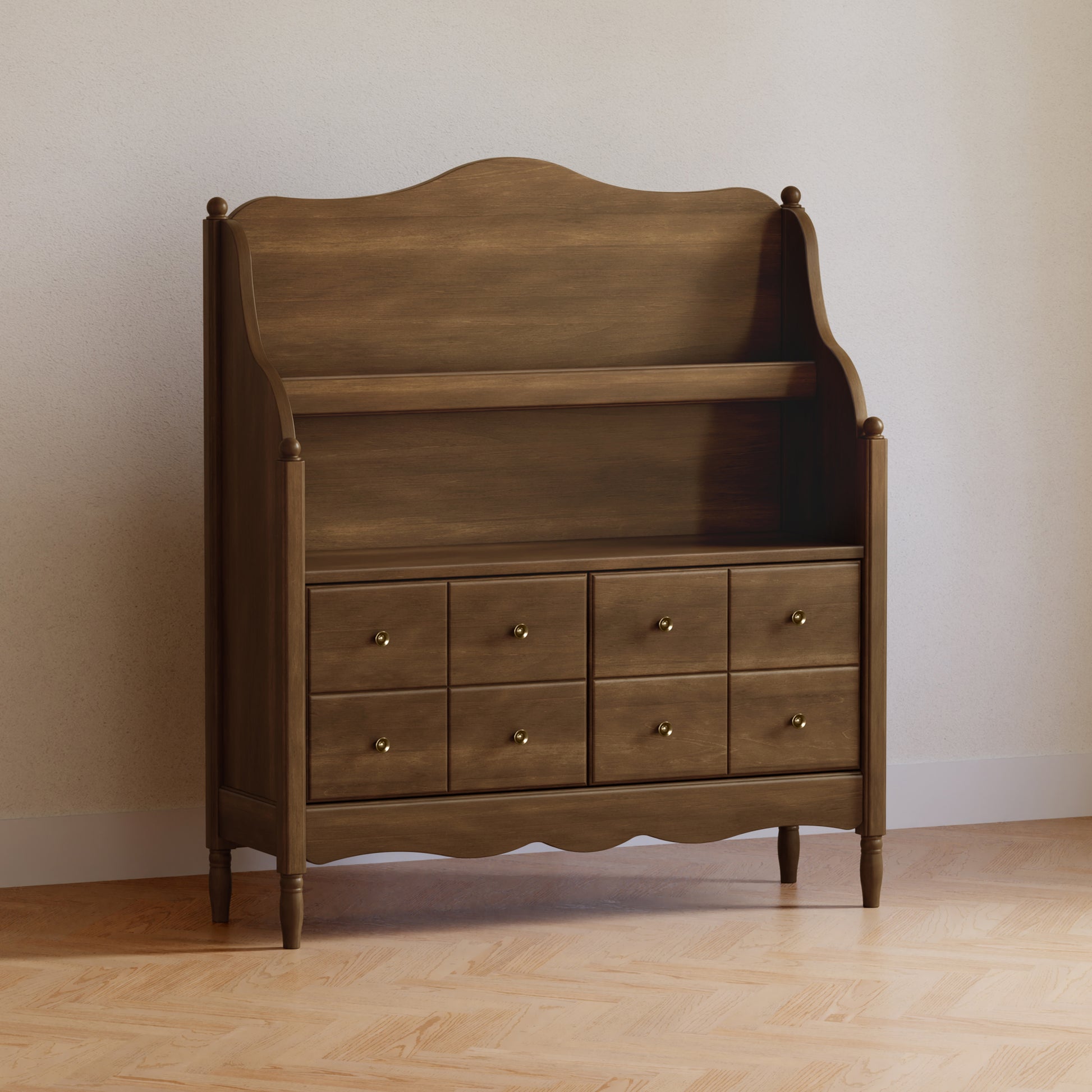 M7109NL,Namesake Kids,Liberty Library Hutch in Natural Walnut