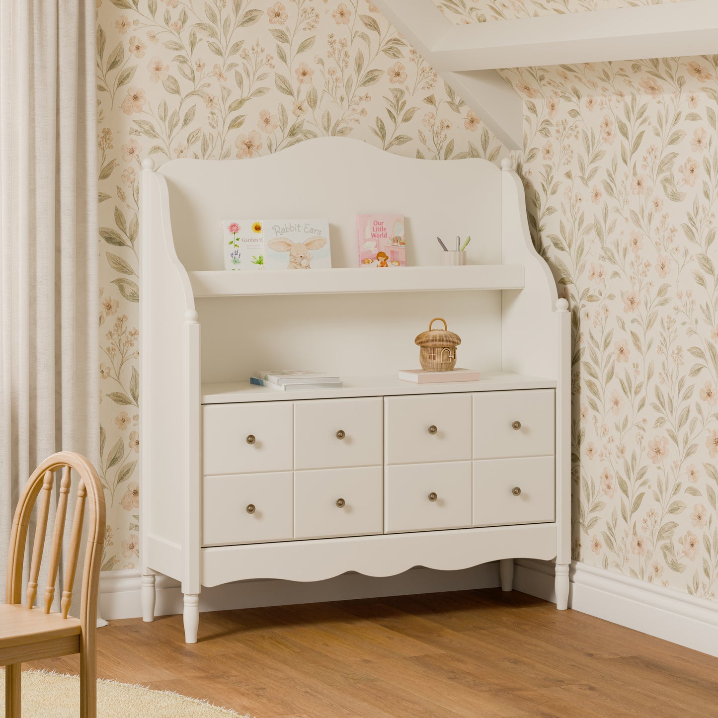M7109RW,Namesake Kids,Liberty Library Hutch in Warm White