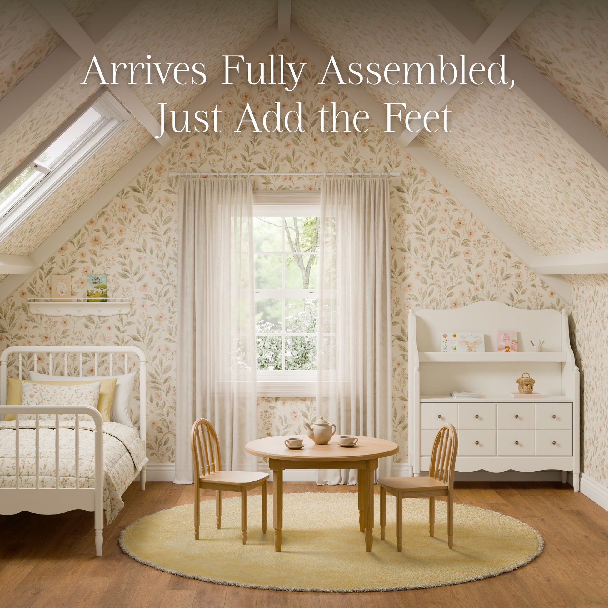 M7109RW,Namesake Kids,Liberty Library Hutch in Warm White