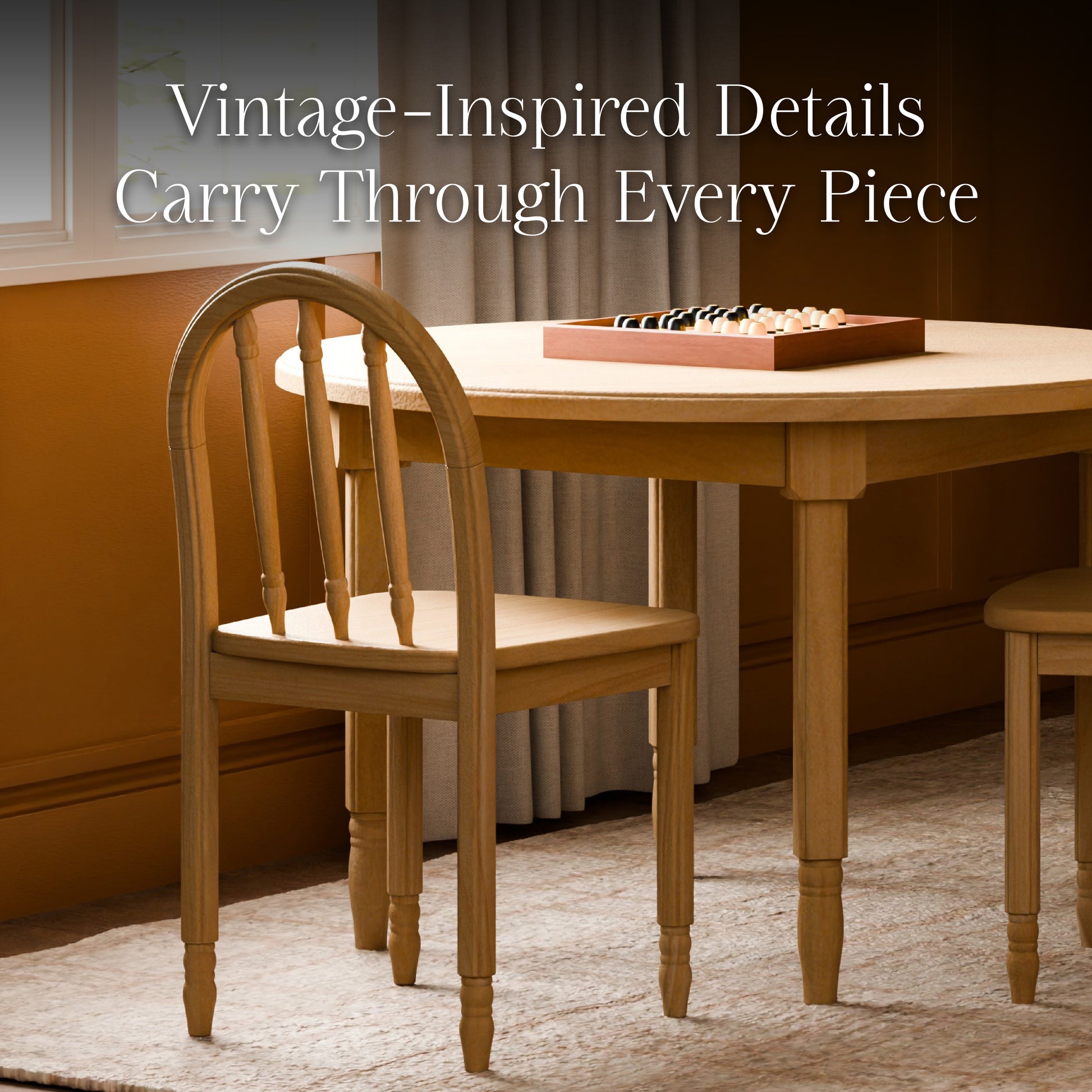 M7110HY,Namesake Kids,Liberty Play Table & Spindle Chairs Set in Honey