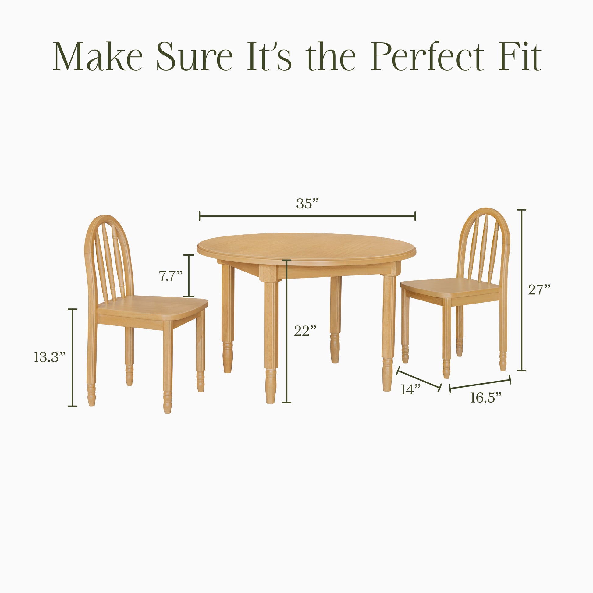 M7110HY,Namesake Kids,Liberty Play Table & Spindle Chairs Set in Honey