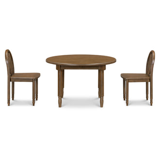M7110NL,Namesake Kids,Liberty Play Table & Spindle Chairs Set in Natural Walnut