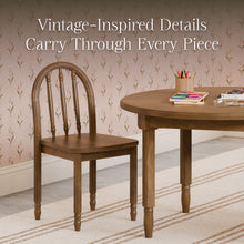 M7110NL,Namesake Kids,Liberty Play Table & Spindle Chairs Set in Natural Walnut