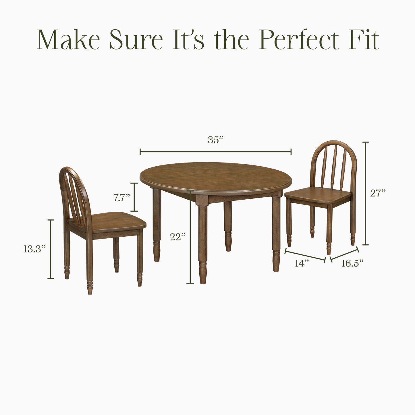 M7110NL,Namesake Kids,Liberty Play Table & Spindle Chairs Set in Natural Walnut