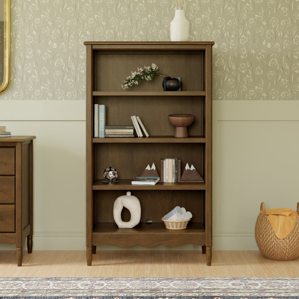 M7114NL,Namesake,Liberty Assembled Bookcase in Natural Walnut