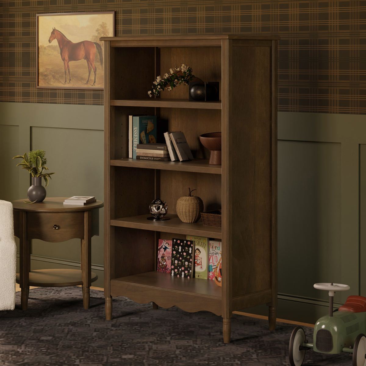 M7114NL,Namesake,Liberty Assembled Bookcase in Natural Walnut