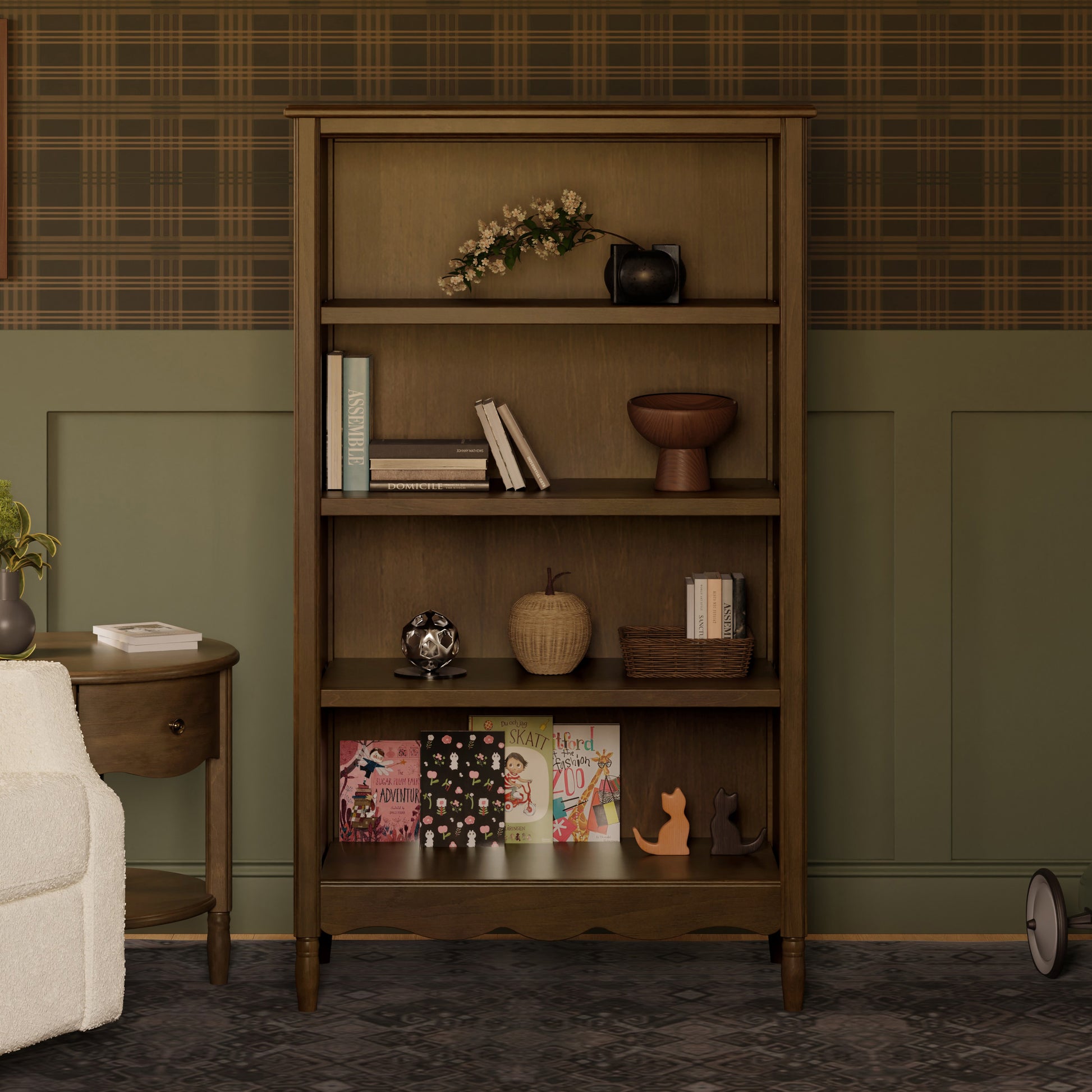 M7114NL,Namesake,Liberty Assembled Bookcase in Natural Walnut