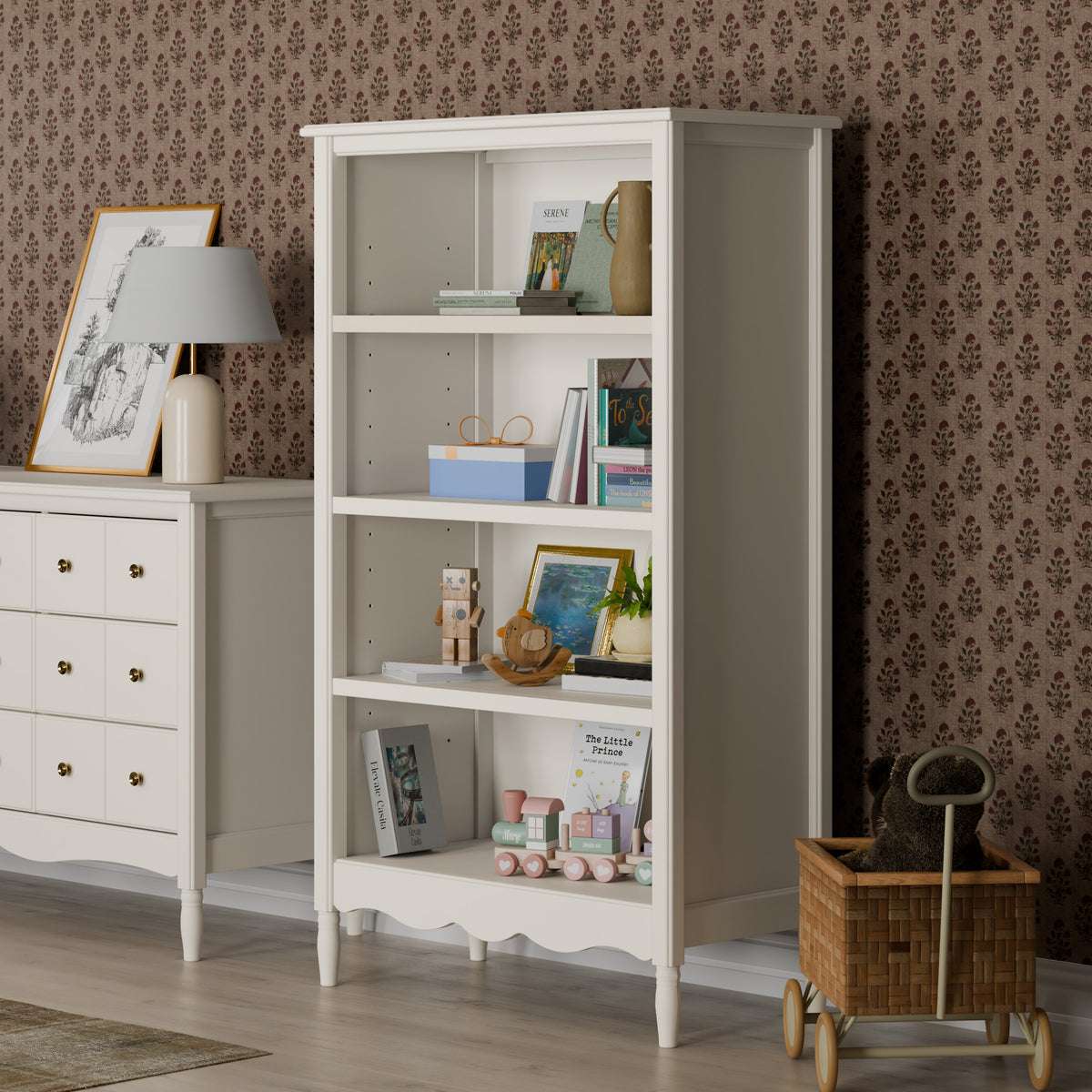 M7114RW,Namesake,Liberty Assembled Bookcase in Warm White