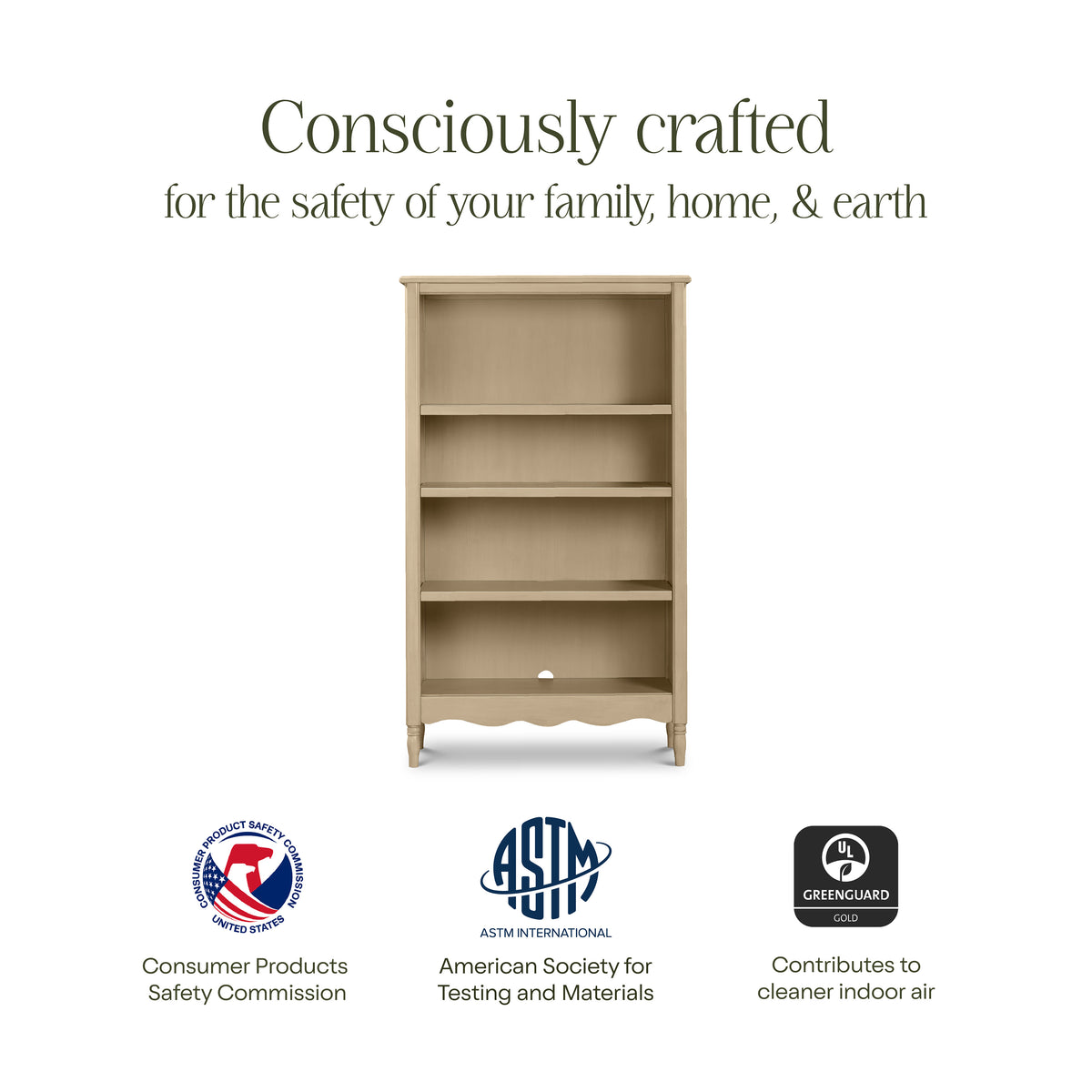M7114WP,Namesake,Liberty Assembled Bookcase in Washed Pine