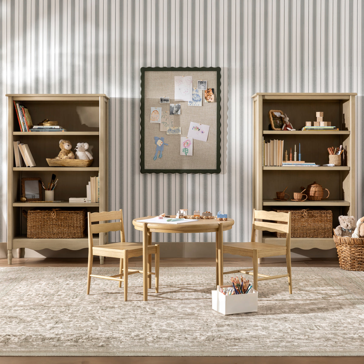 M7114WP,Namesake,Liberty Assembled Bookcase in Washed Pine