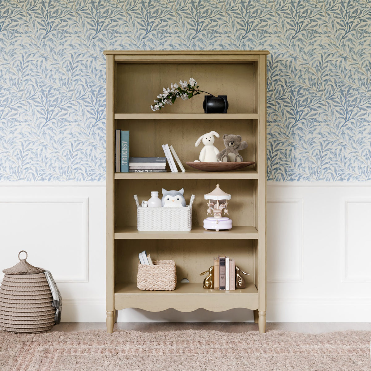 M7114WP,Namesake,Liberty Assembled Bookcase in Washed Pine