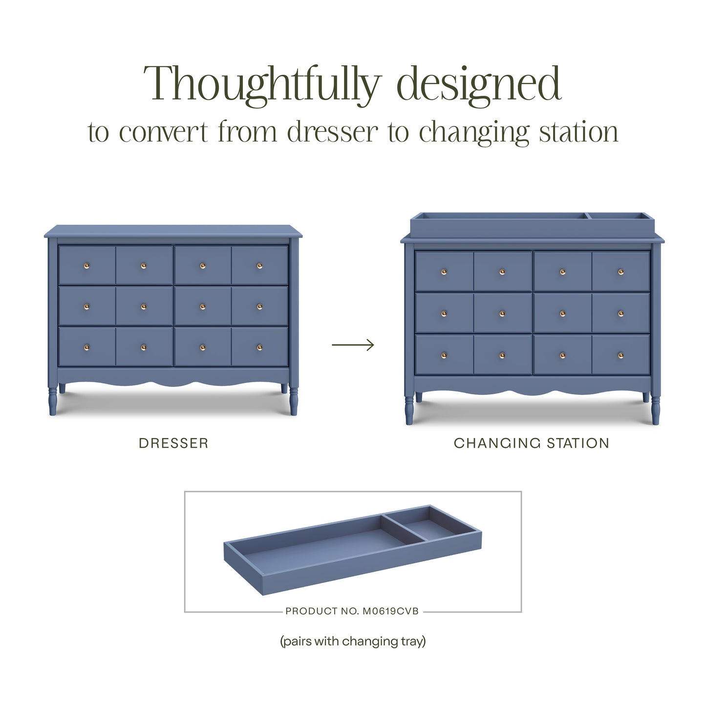 M7116CVB,Namesake,Liberty 6-Drawer Assembled Dresser in Cove Blue