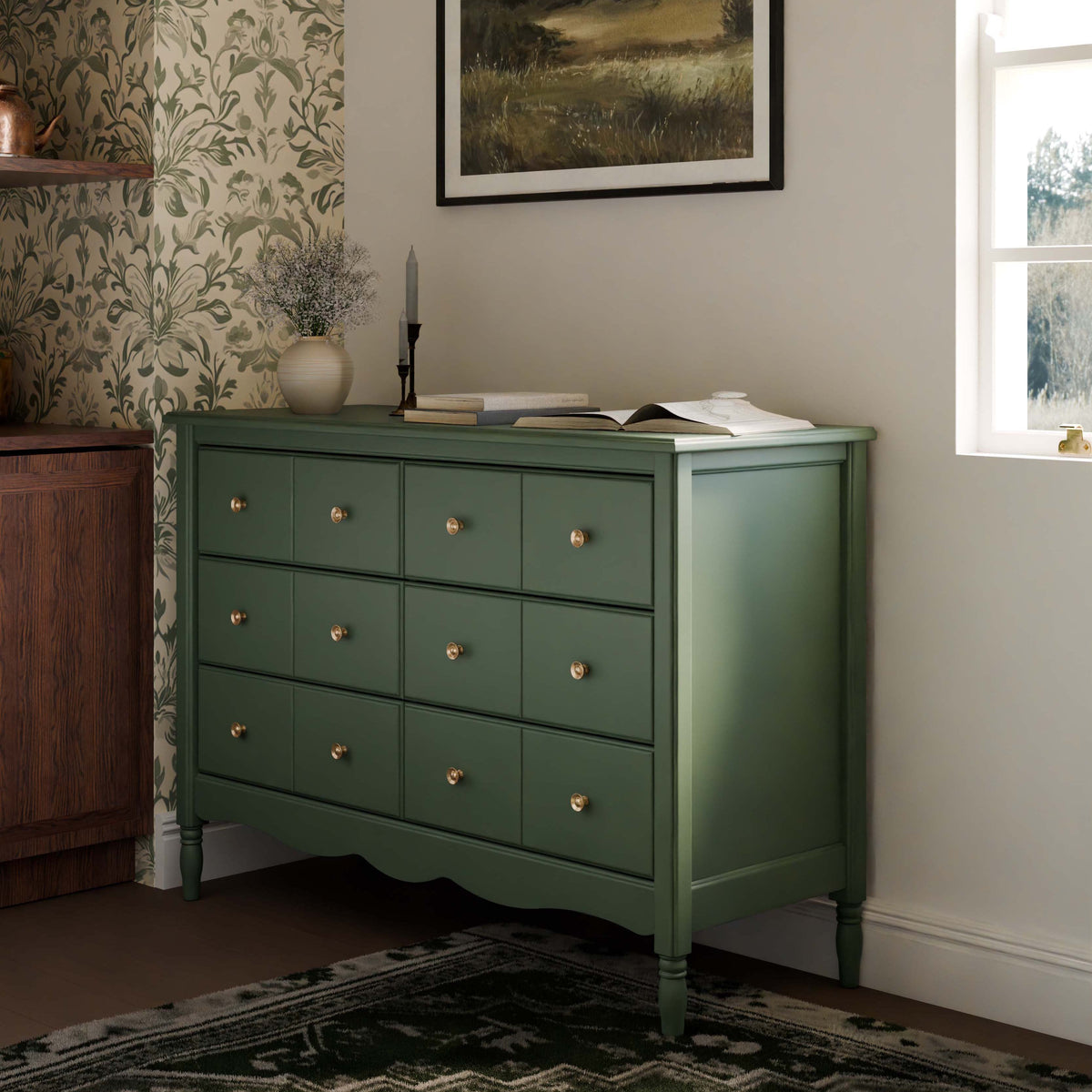 M7116FRGR,Namesake,Liberty 6-Drawer Assembled Dresser in Forest Green