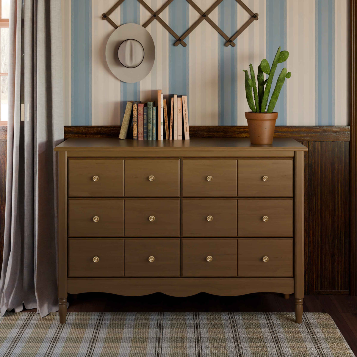 M7116NL,Namesake,Liberty 6-Drawer Assembled Dresser in Natural Walnut