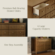 M7116NL,Namesake,Liberty 6-Drawer Assembled Dresser in Natural Walnut