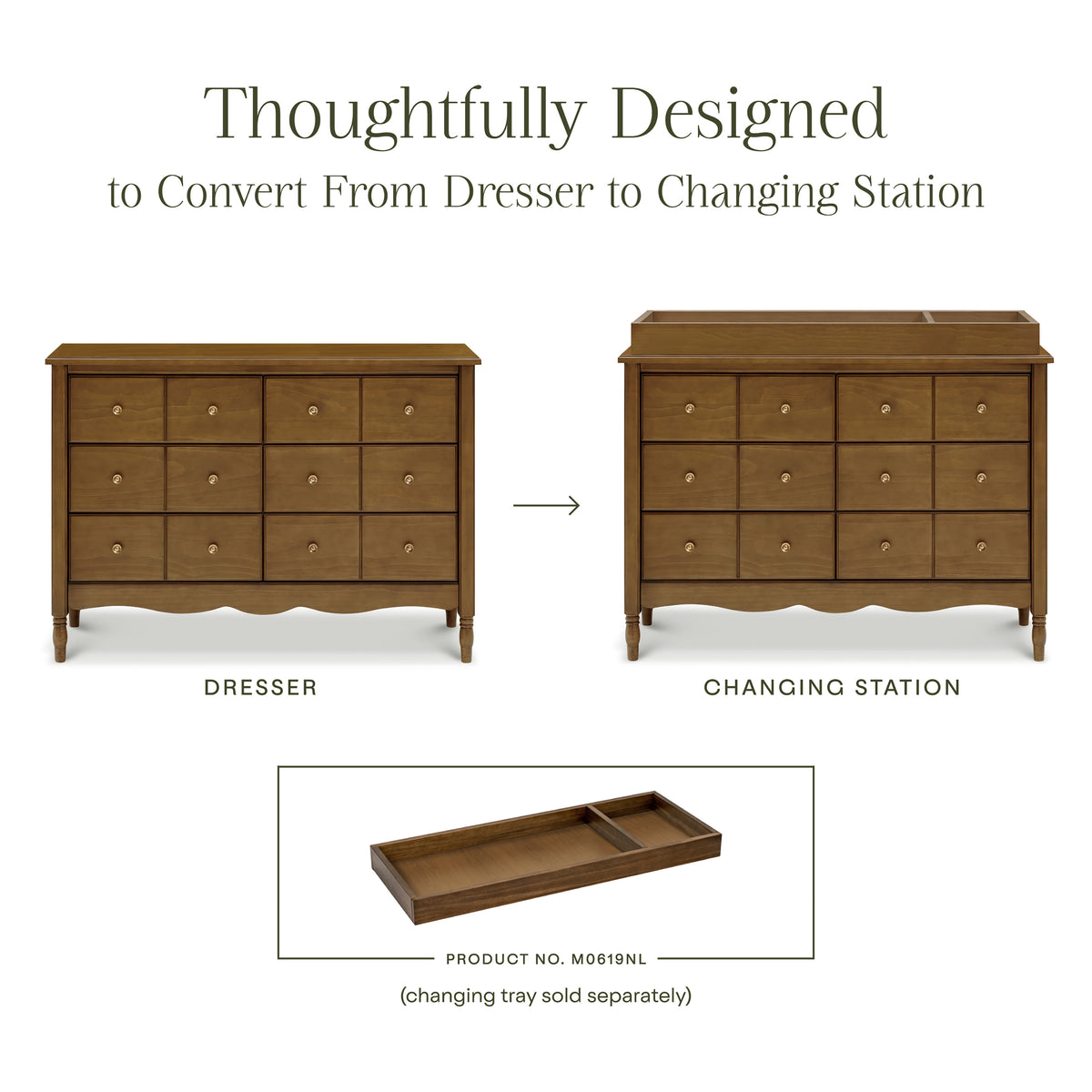 M7116NL,Namesake,Liberty 6-Drawer Assembled Dresser in Natural Walnut