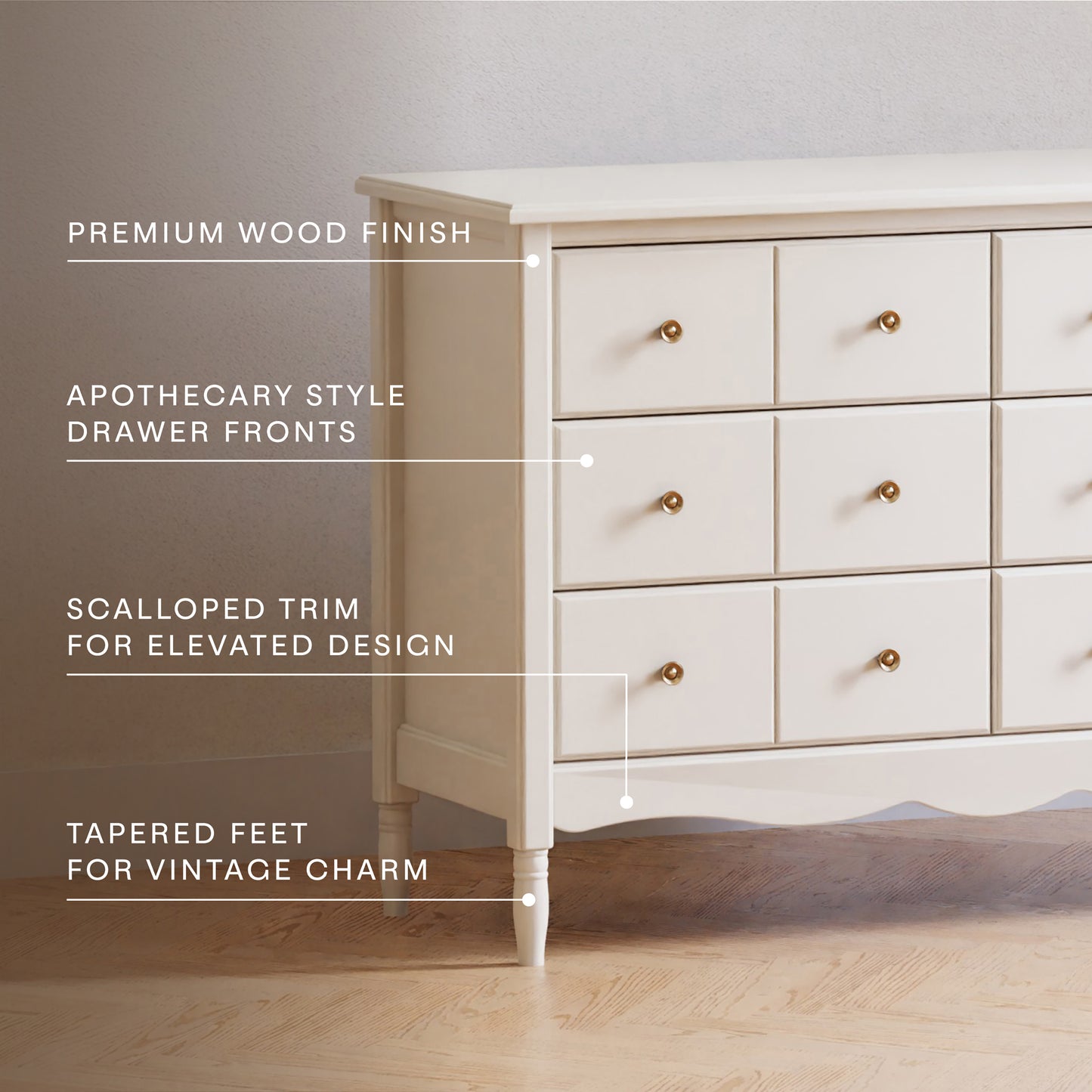 M7116RW,Namesake,Liberty 6-Drawer Assembled Dresser in Warm White