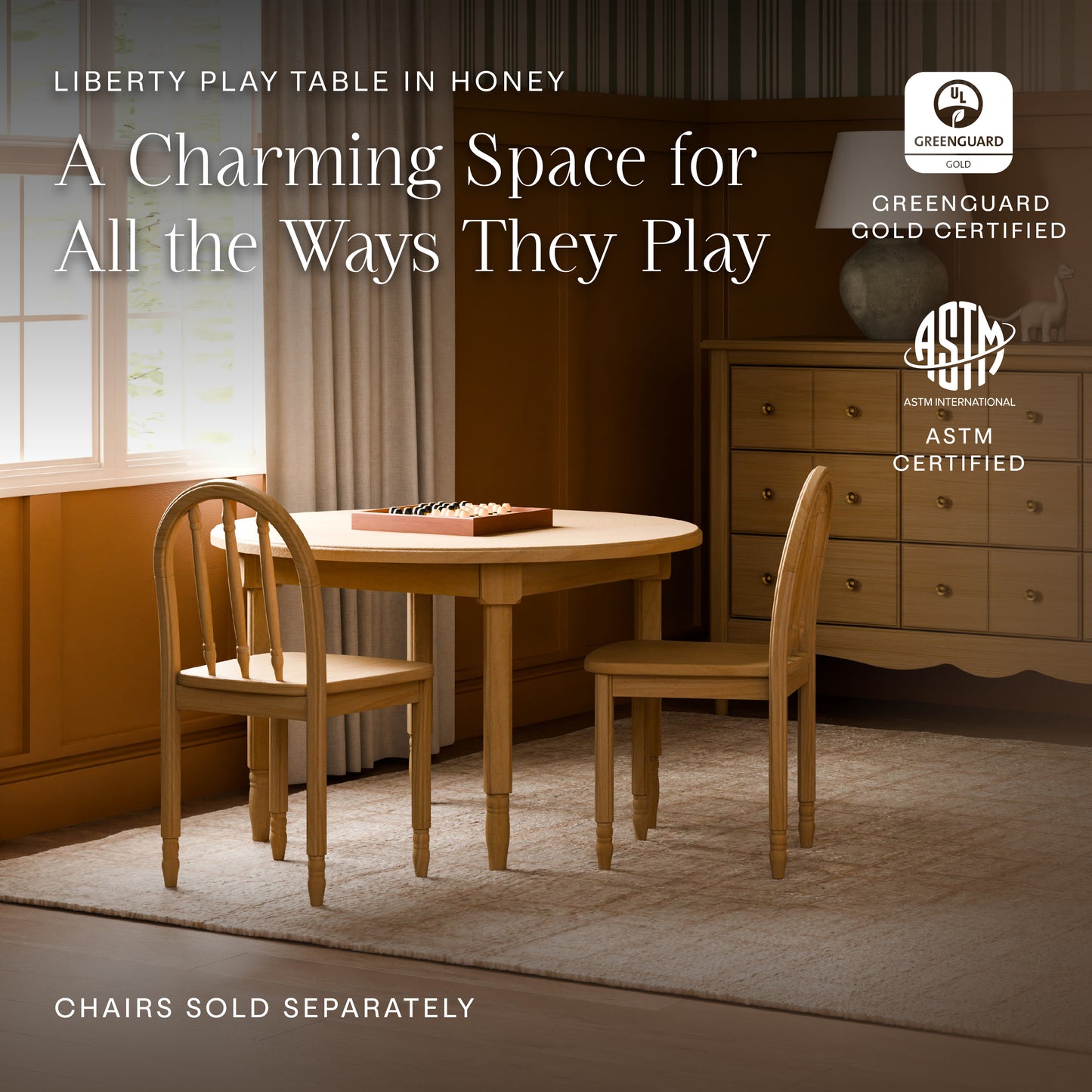 M7120HY,Namesake Kids,Liberty Play Table in Honey