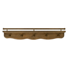 M7125NL,Namesake Kids,Liberty 31 Wall Shelf with Hooks in Natural Walnut