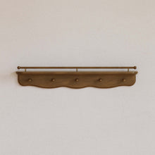M7125NL,Namesake Kids,Liberty 31 Wall Shelf with Hooks in Natural Walnut