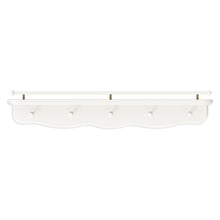 M7125RW,Namesake Kids,Liberty 31 Wall Shelf with Hooks in Warm White