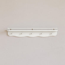 M7125RW,Namesake Kids,Liberty 31 Wall Shelf with Hooks in Warm White