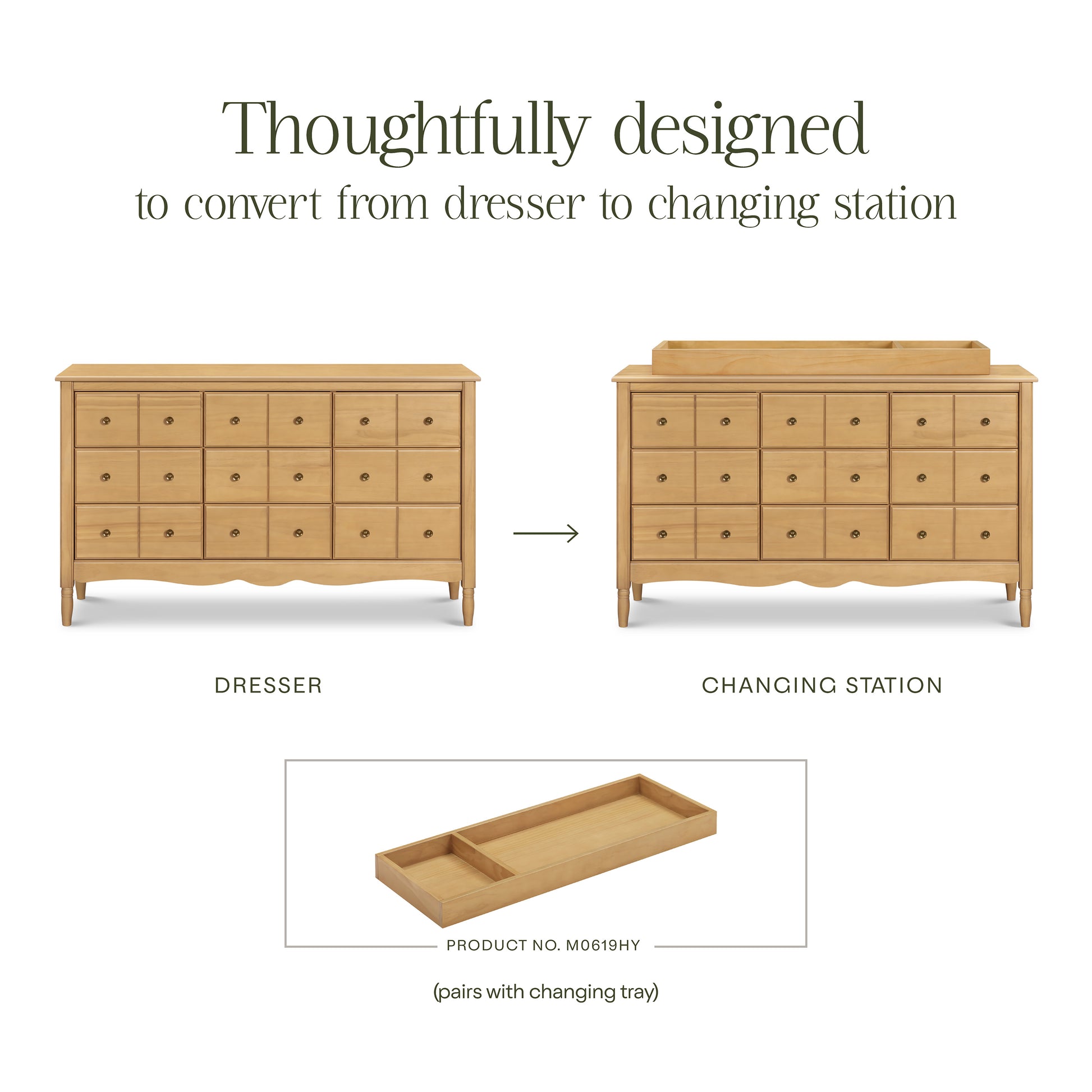 M7128HY,Namesake,Liberty 9-Drawer Assembled Dresser in Honey