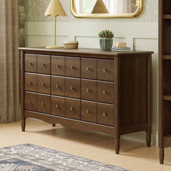 M7128NL,Namesake,Liberty 9-Drawer Assembled Dresser in Natural Walnut