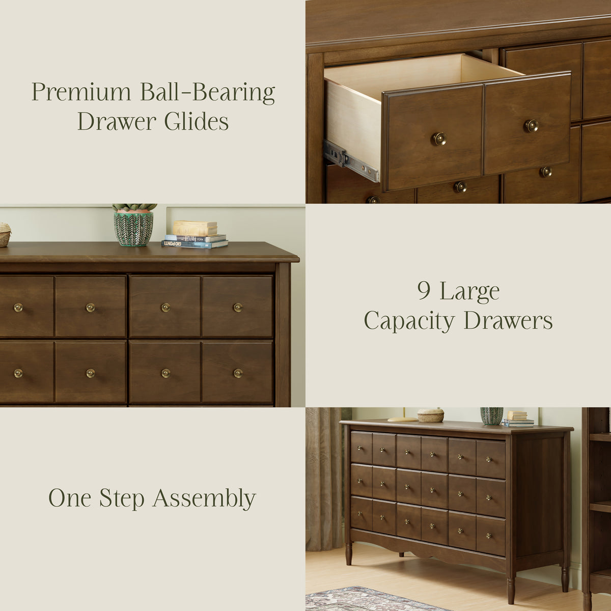 M7128NL,Namesake,Liberty 9-Drawer Assembled Dresser in Natural Walnut