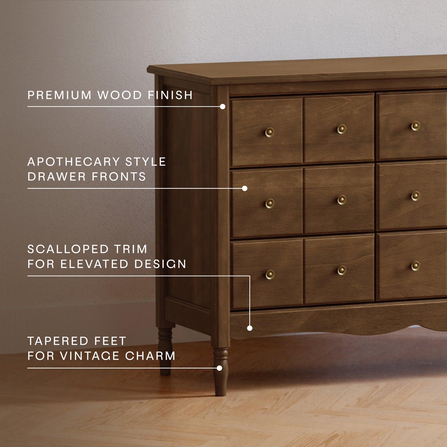 M7128NL,Namesake,Liberty 9-Drawer Assembled Dresser in Natural Walnut