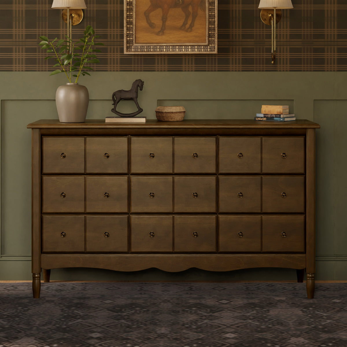 M7128NL,Namesake,Liberty 9-Drawer Assembled Dresser in Natural Walnut