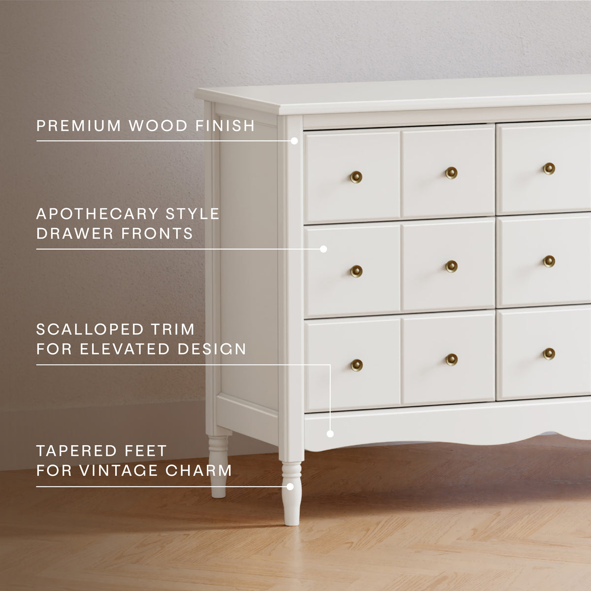 M7128RW,Namesake,Liberty 9-Drawer Assembled Dresser in Warm White