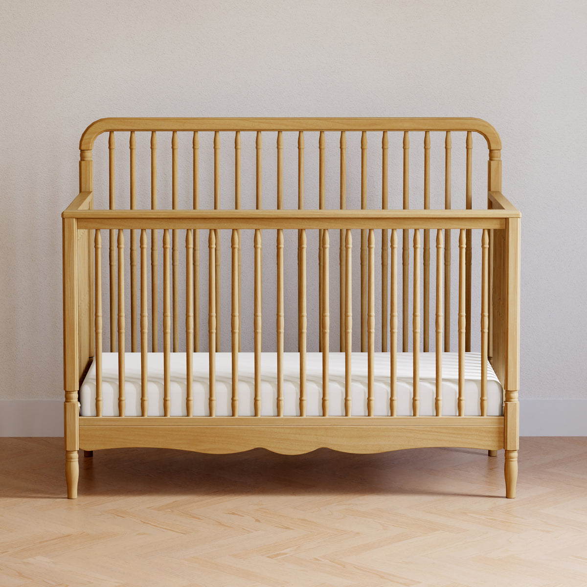 M7141HY,Namesake,Liberty 4-in-1 Convertible Spindle Crib in Honey