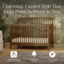 M7141NL,Namesake,Liberty 4-in-1 Convertible Spindle Crib in Natural Walnut