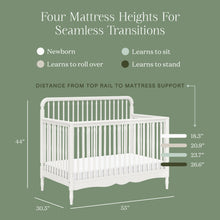 M7141RW,Namesake,Liberty 4-in-1 Convertible Spindle Crib in Warm White