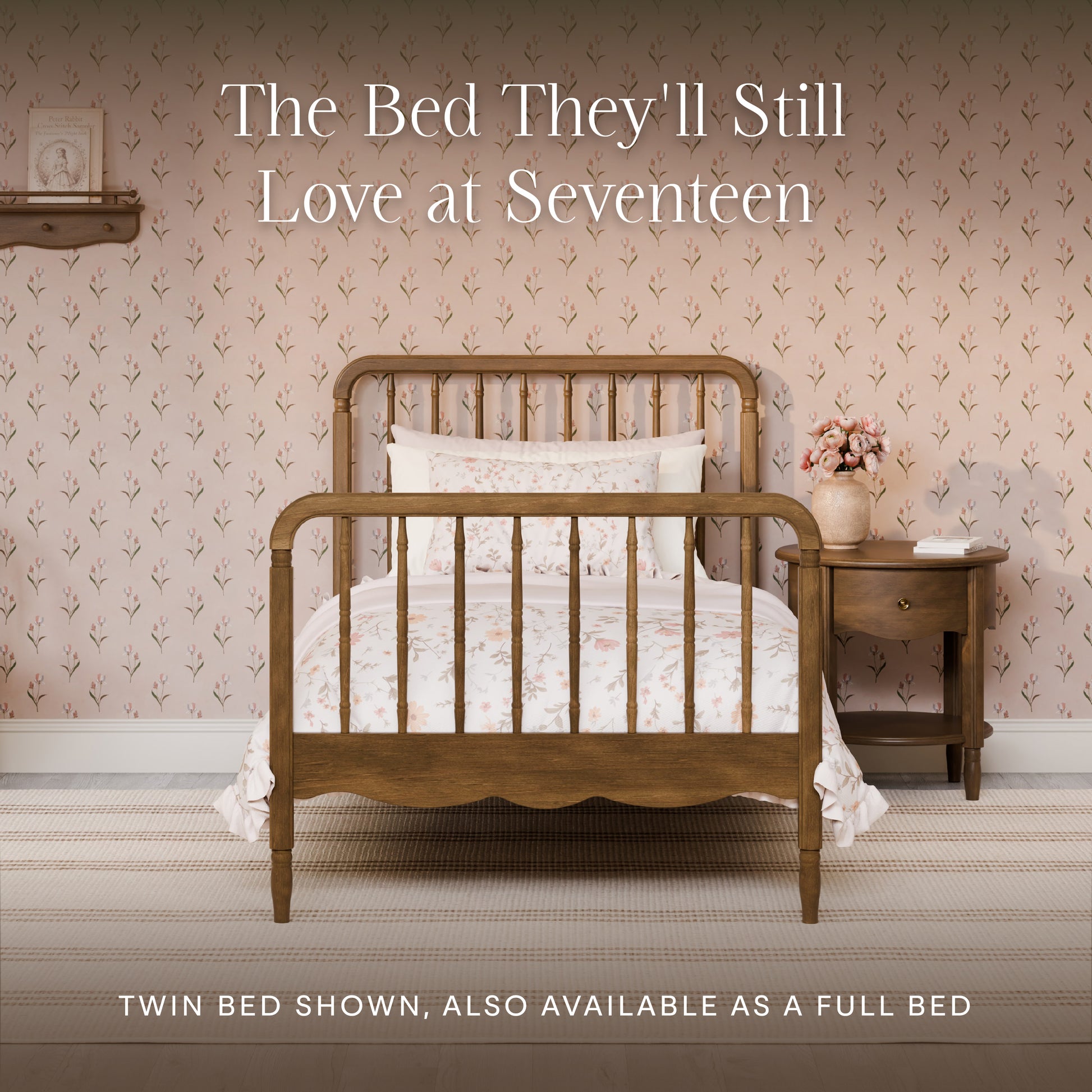 M7169NL,Namesake Kids,Liberty Spindle Twin Bed in Natural Walnut
