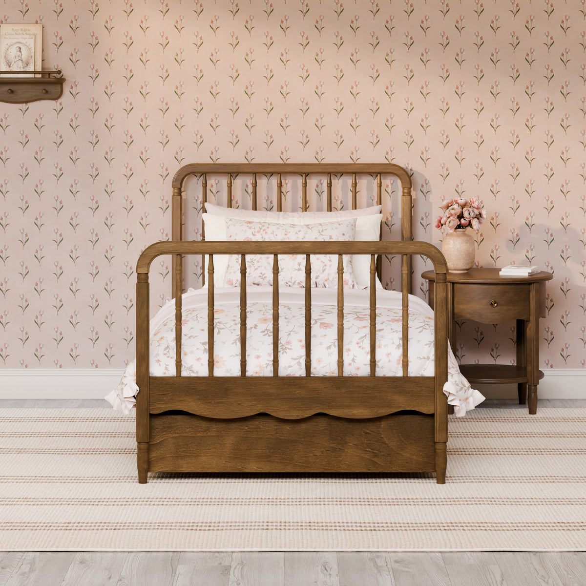 M7169NL,Namesake Kids,Liberty Spindle Twin Bed in Natural Walnut