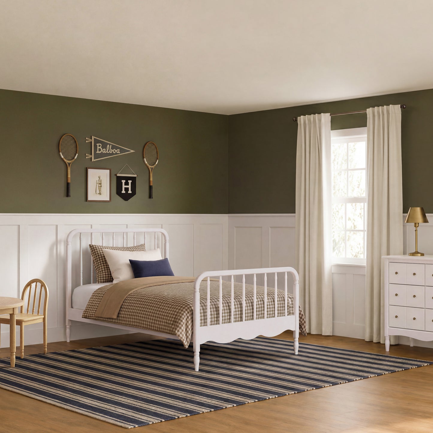 M7169RW,Namesake Kids,Liberty Spindle Twin Bed in Warm White