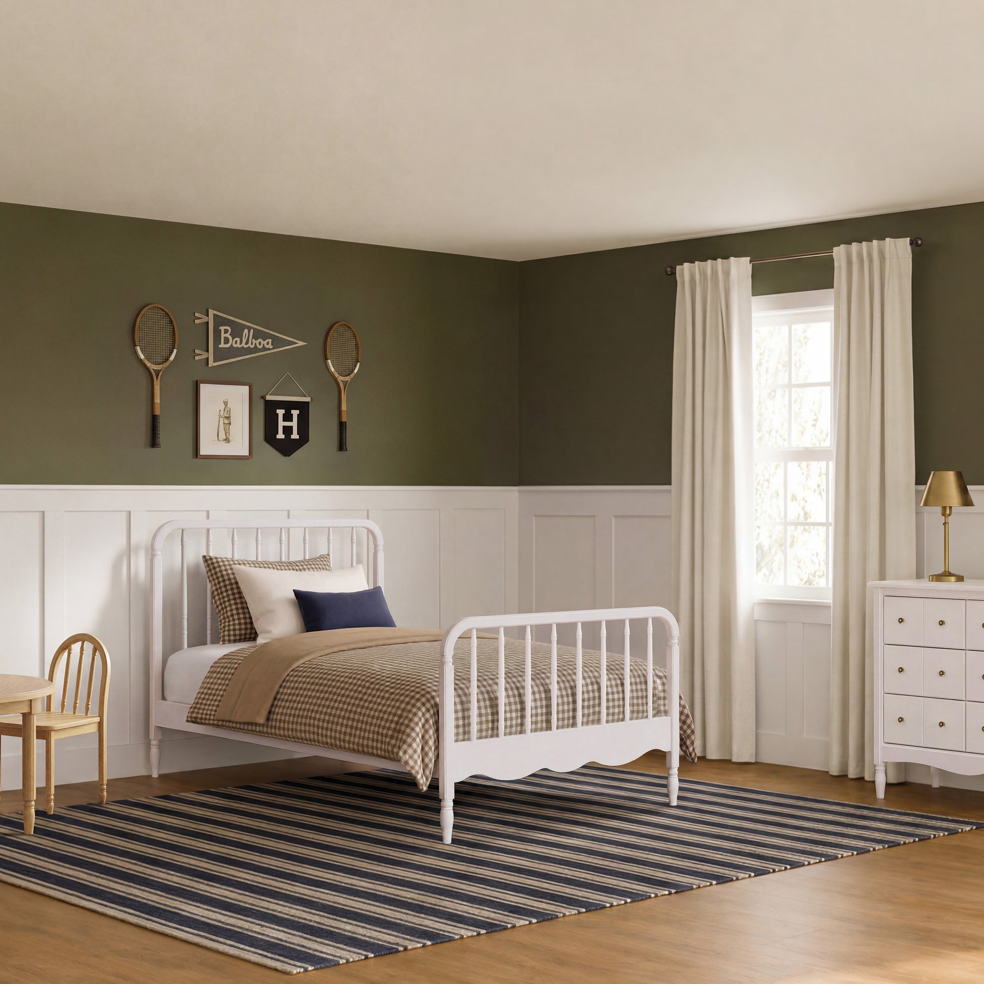 M7169RW,Namesake Kids,Liberty Spindle Twin Bed in Warm White