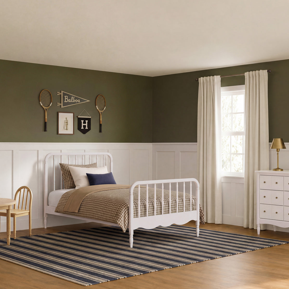M7169RW,Namesake Kids,Liberty Spindle Twin Bed in Warm White