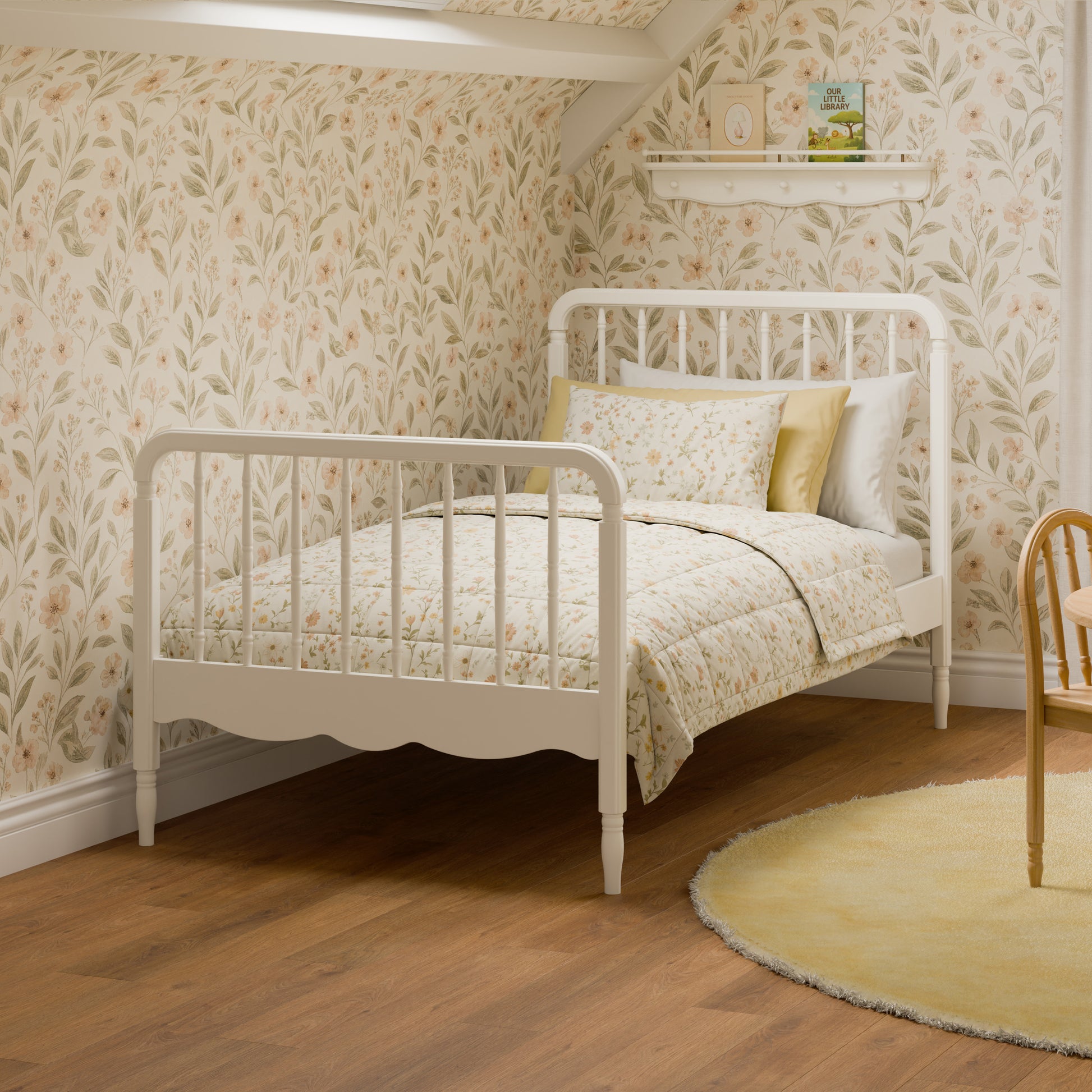 M7169RW,Namesake Kids,Liberty Spindle Twin Bed in Warm White