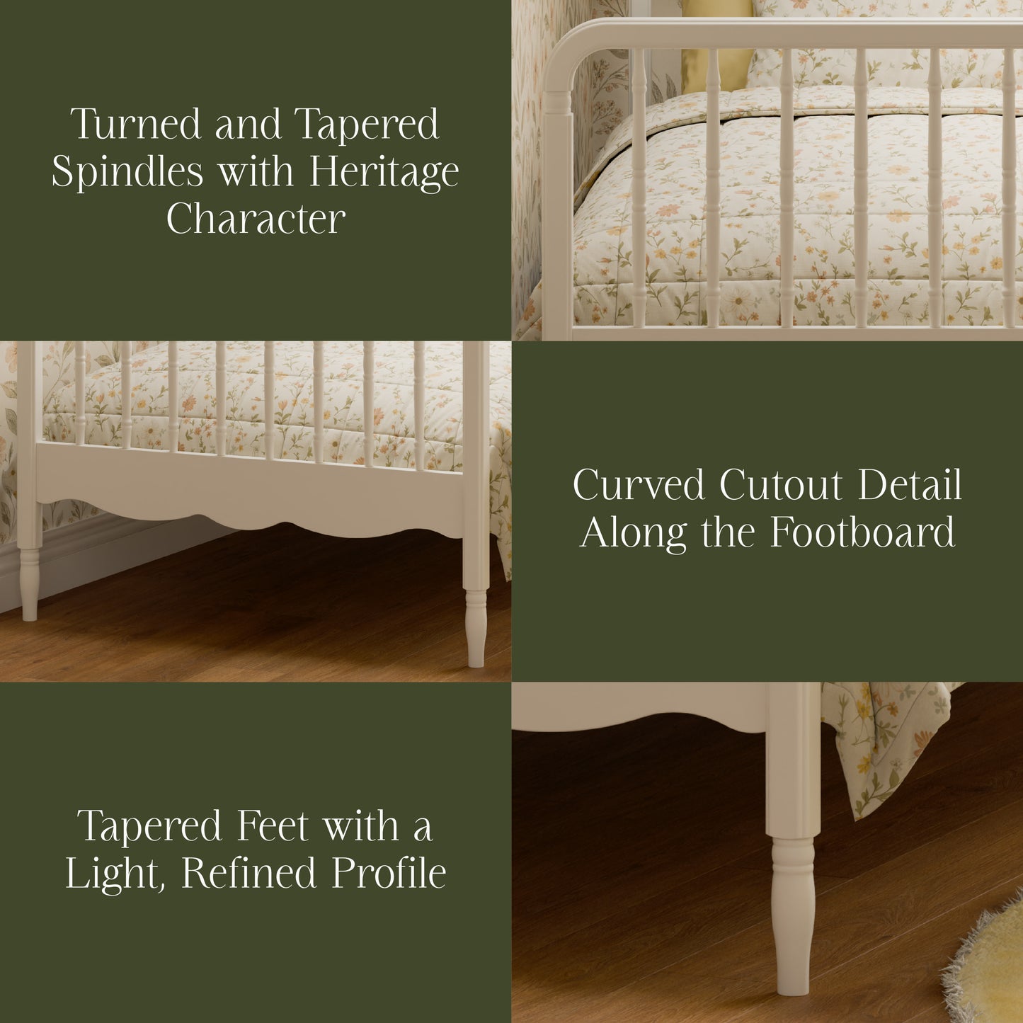 M7169RW,Namesake Kids,Liberty Spindle Twin Bed in Warm White