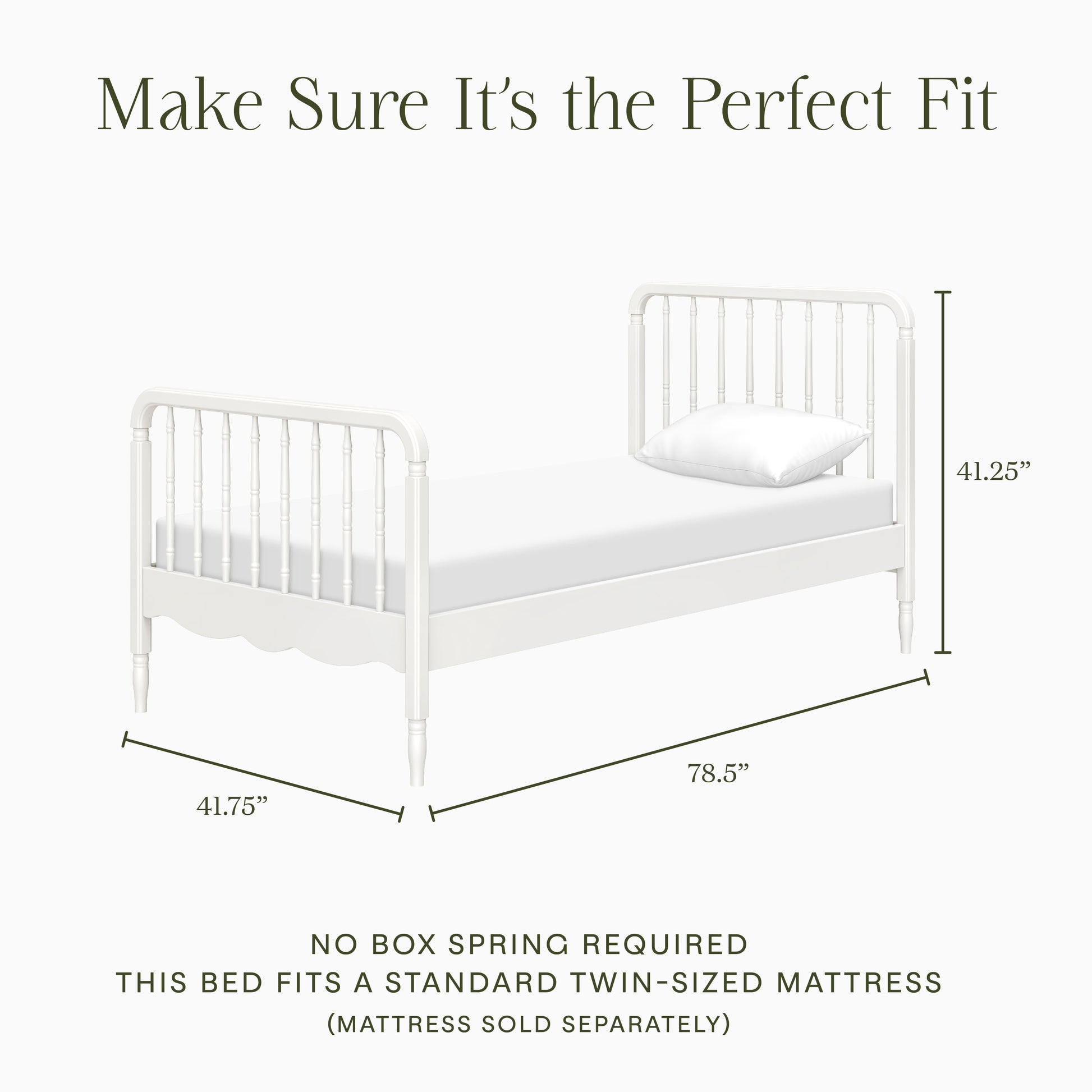 M7169RW,Namesake Kids,Liberty Spindle Twin Bed in Warm White