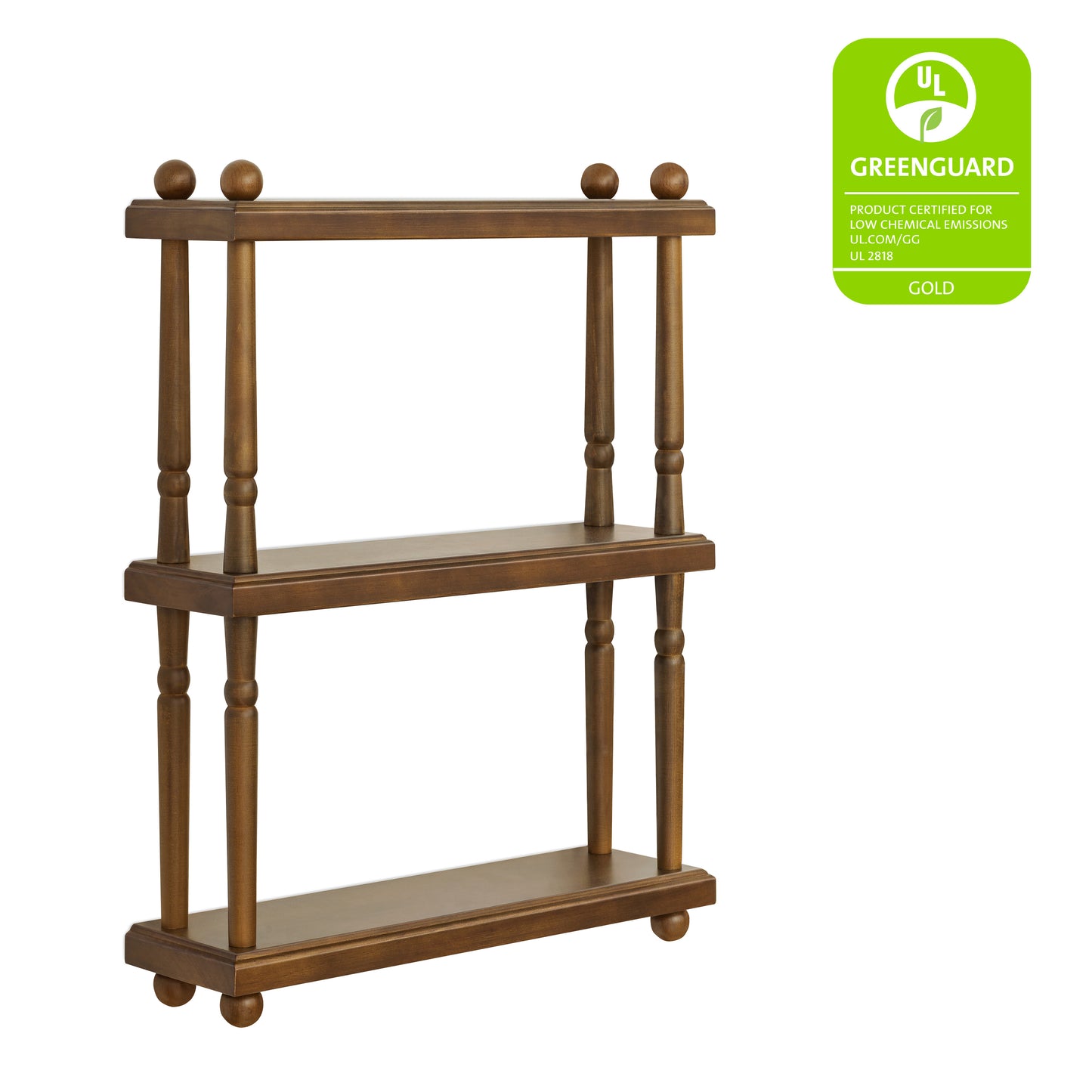 M7174NL,Namesake Kids,Liberty Tiered Wall Shelf in Natural Walnut