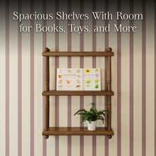 M7174NL,Namesake Kids,Liberty Tiered Wall Shelf in Natural Walnut