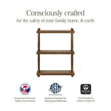 M7174NL,Namesake Kids,Liberty Tiered Wall Shelf in Natural Walnut