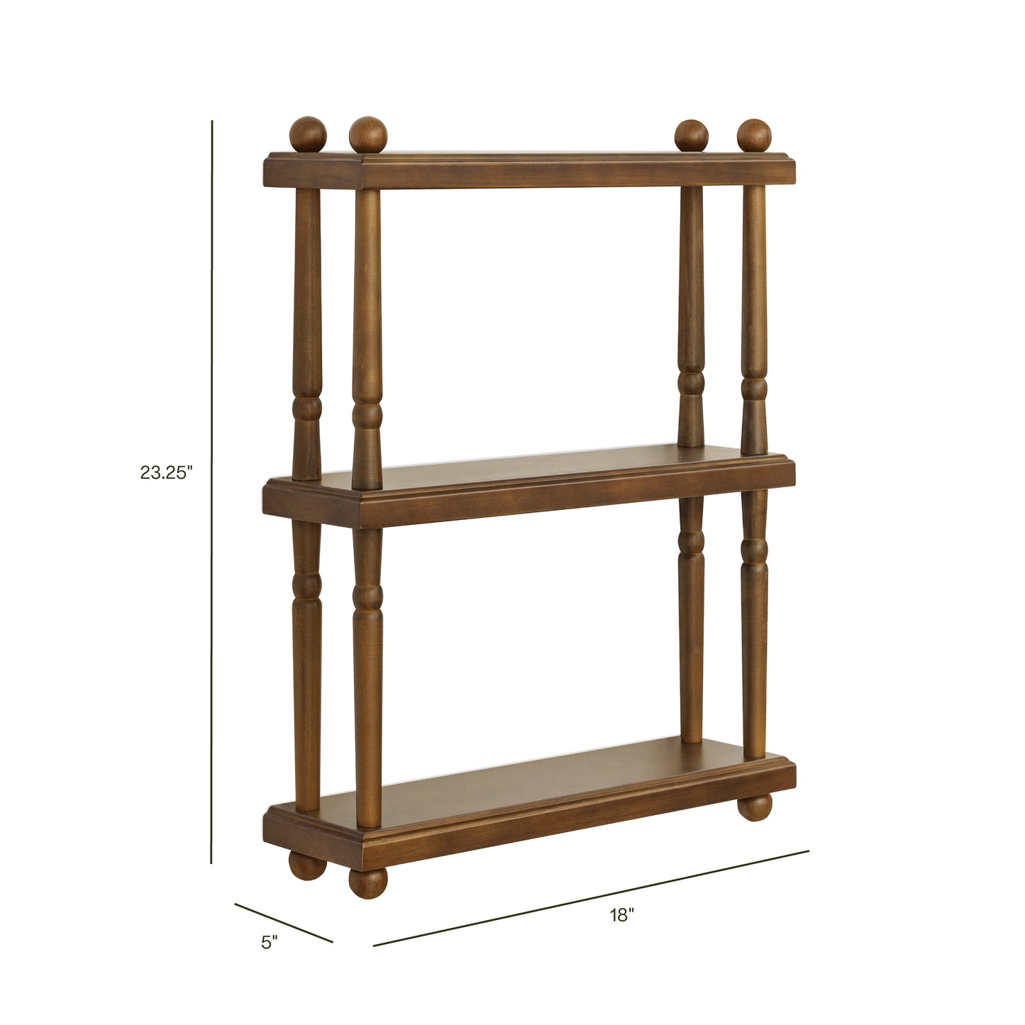 M7174NL,Namesake Kids,Liberty Tiered Wall Shelf in Natural Walnut