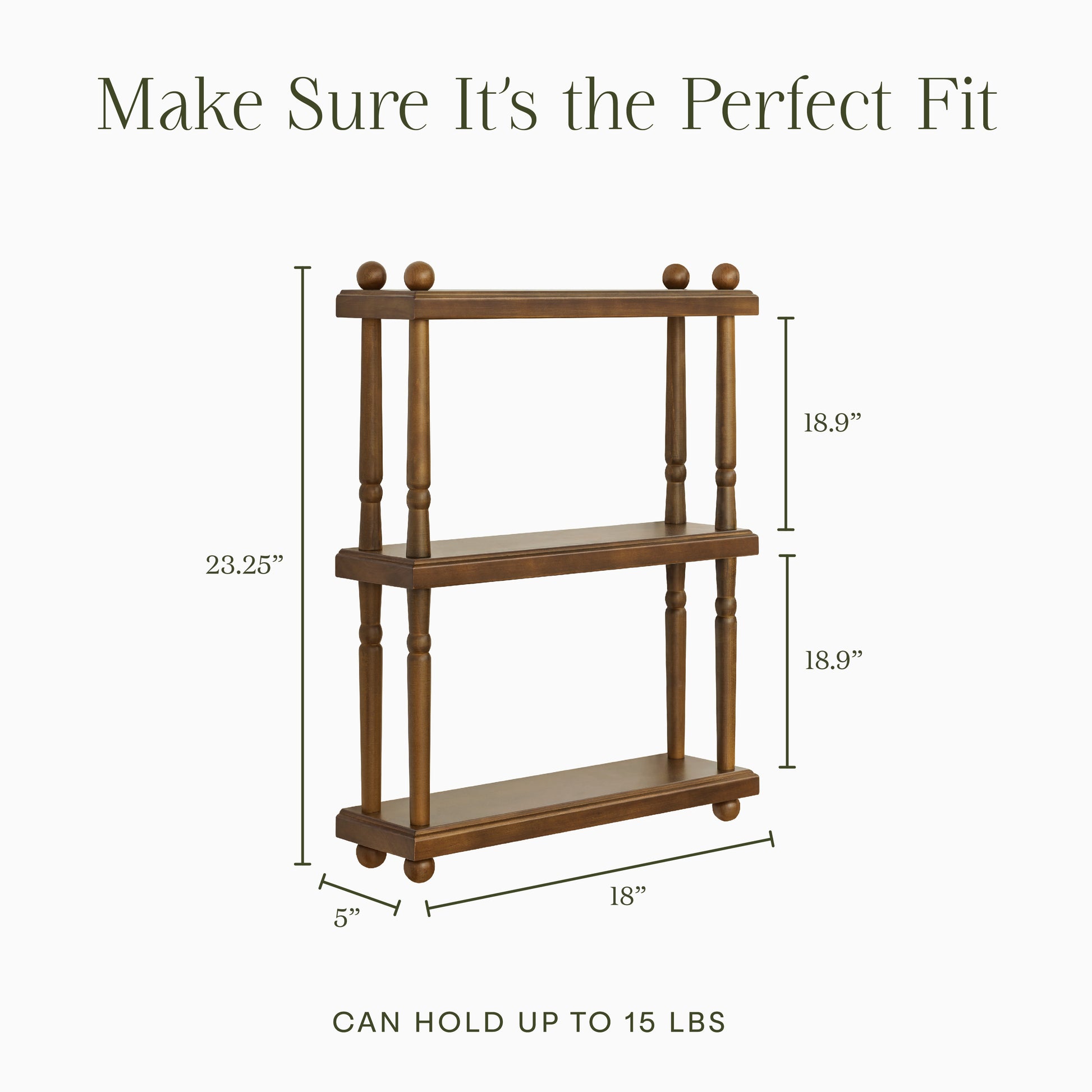 M7174NL,Namesake Kids,Liberty Tiered Wall Shelf in Natural Walnut